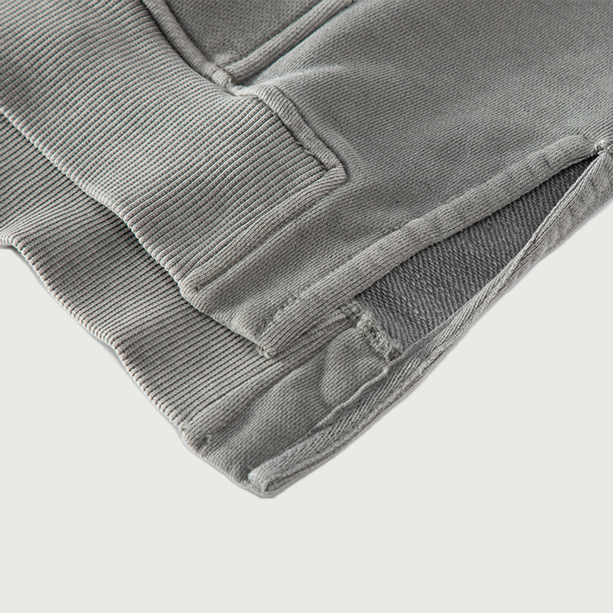 BTB Untyd Unisex Washed Slit Hem Turtleneck Hoodie